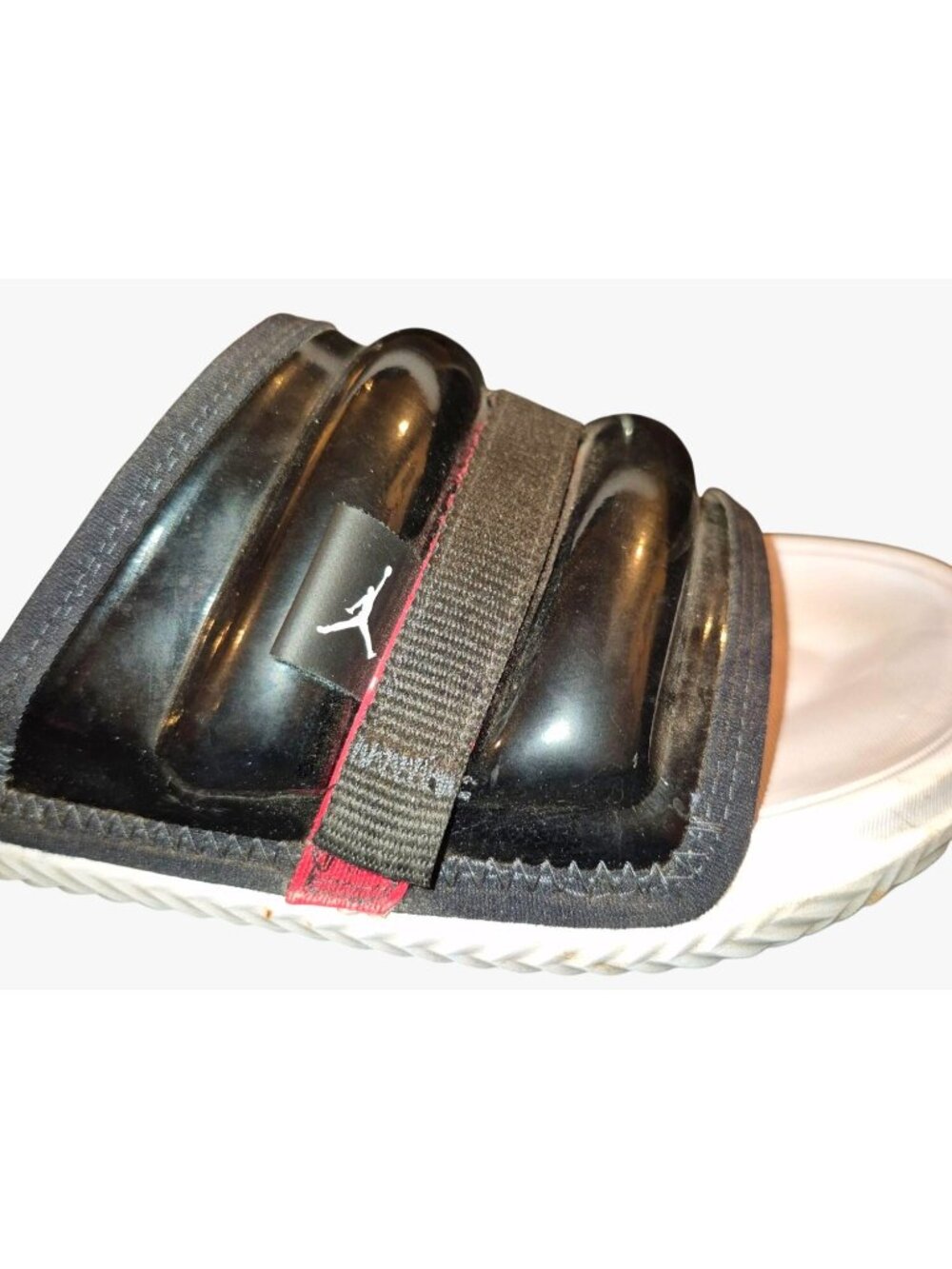 Jordan Hydro 13 Retro Black White Red Slide Sandals Mens Size 11 AY